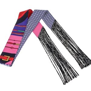 Hermes Guaranteed authentic limited edition Hermes Fringed Twilly